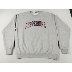 Pepperdine Waves Sweatshirt Mens XL Gray NCAA Basketball Champion Crewneck